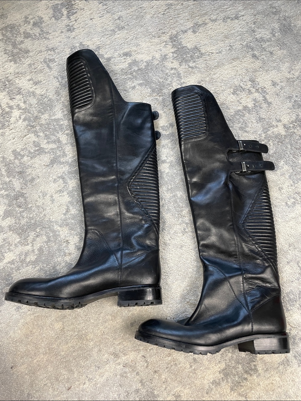 Marc by Marc Jacobs Easy Rider Over The Knee Boots Black Leather Sz 40 - Picture 5 of 16